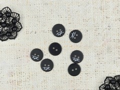 Пуговицы, d 2,1 см, черный
