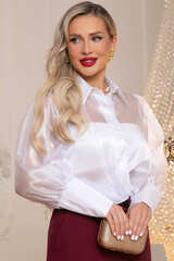 Блуза Вернисаж (белая) Б14318-33М LT Collection