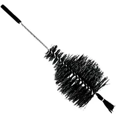 Ершик для колбы 40 см (пластиковая ручка) (Черный)