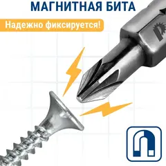 Бита отверточная ПРАКТИКА Профи PZ-1 х 25мм (2шт), (035-608)