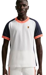 Теннисная футболка Nike Court Heritage Tennis - sail/dark obsidian