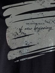 Нарядная футболка с принтом фольгой из премиального хлопка с эластаном  D49.124 (129941)