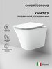 Ceramica Nova Mono CN1902 Подвесной унитаз c ультра тонким сидением с функцией плавного закрытия, цвет: белый