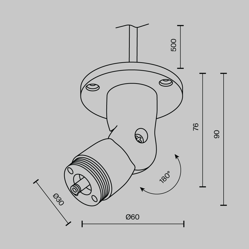 Аксессуар Maytoni Technical C027CS-P-B