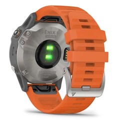 Мультиспортивные часы Garmin Fenix 6 Sapphire Titanium with Ember Orange Band