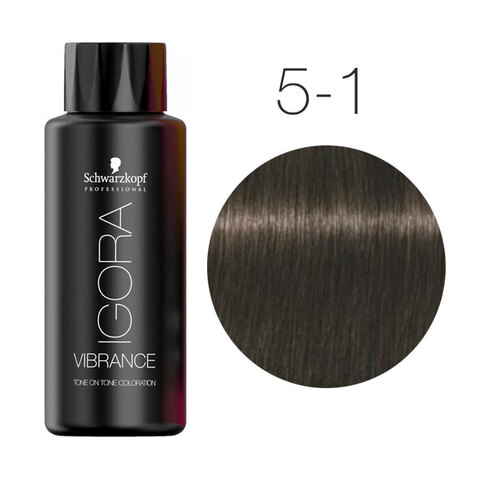 Schwarzkopf Igora Vibrance 5-1 (Светлый коричневый сандрэ) - Безаммиачный краситель для окрашивания тон-в-тон