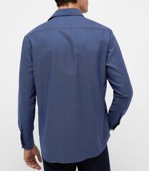 Сорочка мужская Eterna Comfort Fit 1160-E19K-15 синяя из фактурной ткани