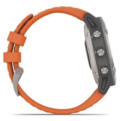 Мультиспортивные часы Garmin Fenix 6 Sapphire Titanium with Ember Orange Band