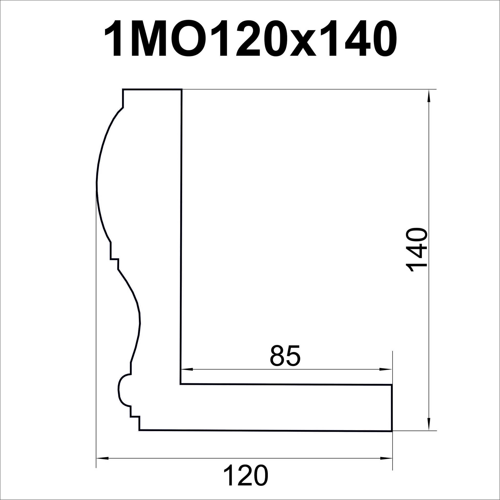 Mo 120. Наличник 1.54.014. Молдинг с откосом из пенополистирола купить.