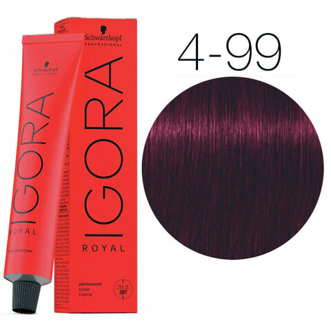 Schwarzkopf Igora Royal New 4-99 (Средний коричневый фиолетовый экстра) - Краска для волос