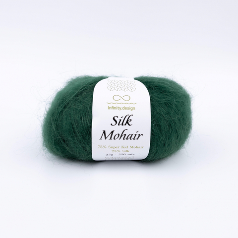 Пряжа Infinity Silk Mohair 8264 тёмный изумруд