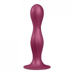 Утяжелённый фаллоимитатор Satisfyer Double Ball-R (17,9×7,6 см) бордовый