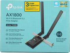 TP-Link Archer TX20e - сетевой адаптер AX1800 Dual Band Wi-Fi 6 Bluetooth PCI Express Adapter