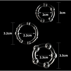 Набор эрекционных колец Power Plus (прозрачные)