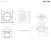 Am.Pm W02BD-P11-010-01BM PrimeFlow Трап для душа точечный мокрый затвор Cut Gradient 10см цвет черн мат