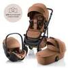 Комплект 3в1 коляска SMILE 5Z LUX Warm Caramel + Детское автокресло BABY-SAFE PRO LUX I Warm Caramel