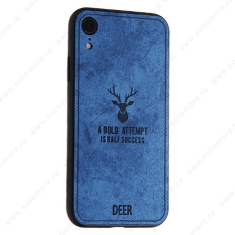 Накладка для Apple iPhone XR DEER синий