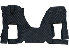 Ковры 3D SHACMAN X6000 (экокожа, черный, синяя строчка)