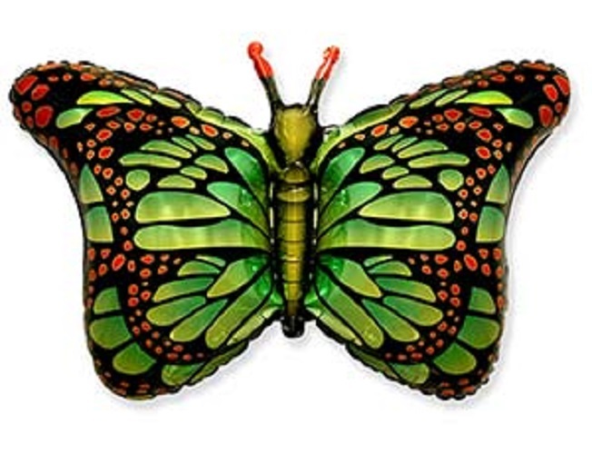 F Фигура, Бабочка, крылья зеленые, 38