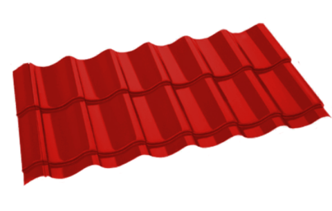 Металлочерепица Арарат Полиэстер RAL 3020 Красный 0,45 мм