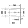 Duravit Happy D.2 Биде подвесное 355x540мм, с переливом 1 отв для смес. , цвет: антрацит матовый 2258151300