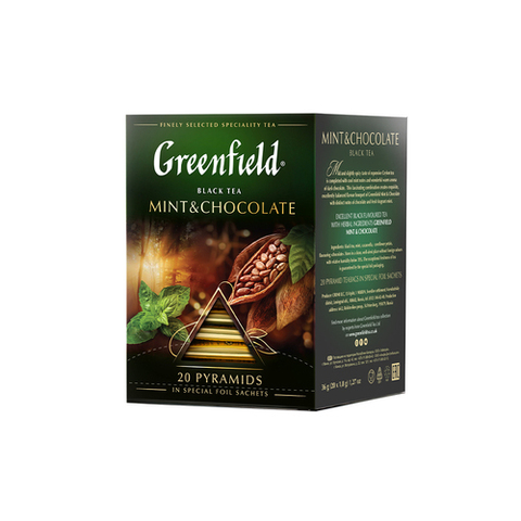 купить Чай черный в пирамидках Greenfield Mint and Chocolate, 20 пак/уп (Гринфилд)