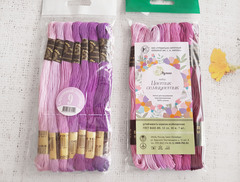 Нитки мулине набор "Цветик-семицветик", №9-Сиреневый лепесток, 7*10м, 100% хб