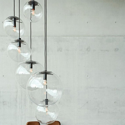 Светильник Glass Ball Ceiling Black D35
