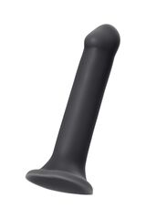 Черный фаллос на присоске Silicone Bendable Dildo XL - 20 см. - 