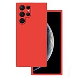 Силиконовый чехол Silicone Cover с защитой камеры для Samsung Galaxy S22 Ultra (Красный)