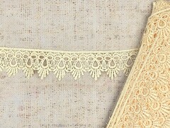 Кружево плетеное, ш. 4,5-5 см, тёмный айвори