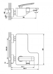 Смеситель для ванны LEMARK Bellario - LM6802C