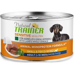 Влажный корм для собак TRAINER Natural No Gluten, при чувствительном пищеварении, ягненок, с цельными злаками (для мелких и карликовых пород)