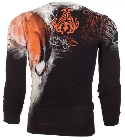 Archaic | Пуловер мужской Nightwatcher Black Orange AM1791BLOR от Affliction спина