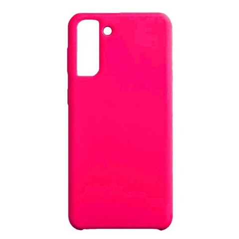 Силиконовый чехол Silicone Cover для Samsung Galaxy S21 Plus (Ярко-розовый)