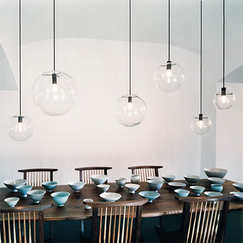 Светильник Glass Ball Ceiling Black D35