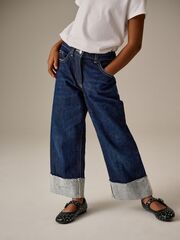 Джинсы широкие для девочки Next N95-133, Темно-синий