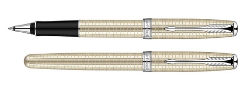 Ручка-роллер Parker Sonnet`10 T535, Cisele Decal Silver ST  (S0912510)