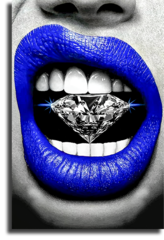 Постер "Губы с бриллиантом"