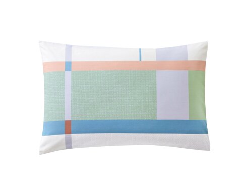 Постельное белье 1.5 спальное Blanc des Vosges Miami Bleu Ciel