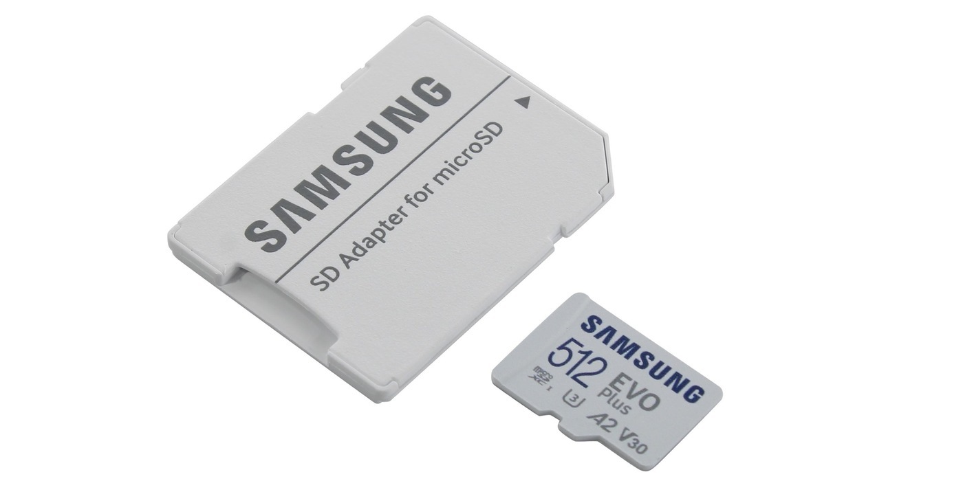 Карта памяти microSDXC 512GB SAMSUNG EVO PLUS Class 10 UHS-I (SD адаптер)  купить в интернет-магазине GoPro.ru