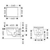 Hansgrohe 60208450 EluPura Original Q Унитаз подвесной 540х360, безободковый, с сиденьем, белый