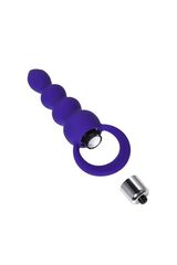 Фиолетовая анальная вибровтулка Twisty - 14 см. - 