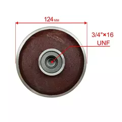 Крыльчатка помпы DDE PTR80 нового образца к/в d19 мм,резьба 3/4