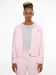 Женская теннисная куртка Tommy Hilfiger Relaxed Branded Zip Up Hoodie - pastel pink