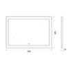BelBagno SPC-KRAFT-1200-800-LED-TCH-WARM Зеркало в алюминиевой раме со встроенным светильником, сенсорным выключателем и подогревом, SPC-KRAFT-1200-800-LED-TCH-WARM, 1200x32x800 мм