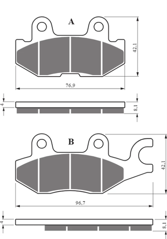 Тормозные колодки дисковые 427 K5