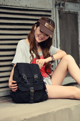 Винтажный рюкзак из ткани Virginland 51 Black