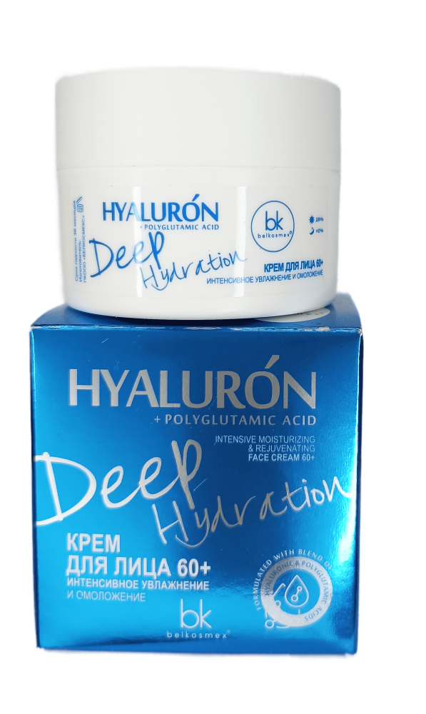 BelKosmex Hialuron Deep Hydration Крем для лица 60+ Интенсивное увлажнение и омоложение48г