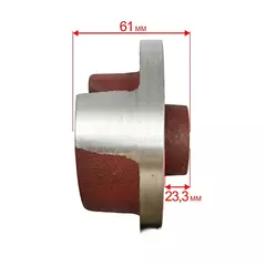 Крыльчатка помпы DDE PTR80 нового образца к/в d19 мм,резьба 3/4